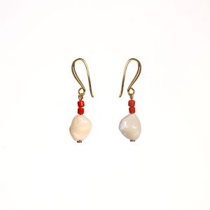 PENDIENTE CARACOLA CORAL